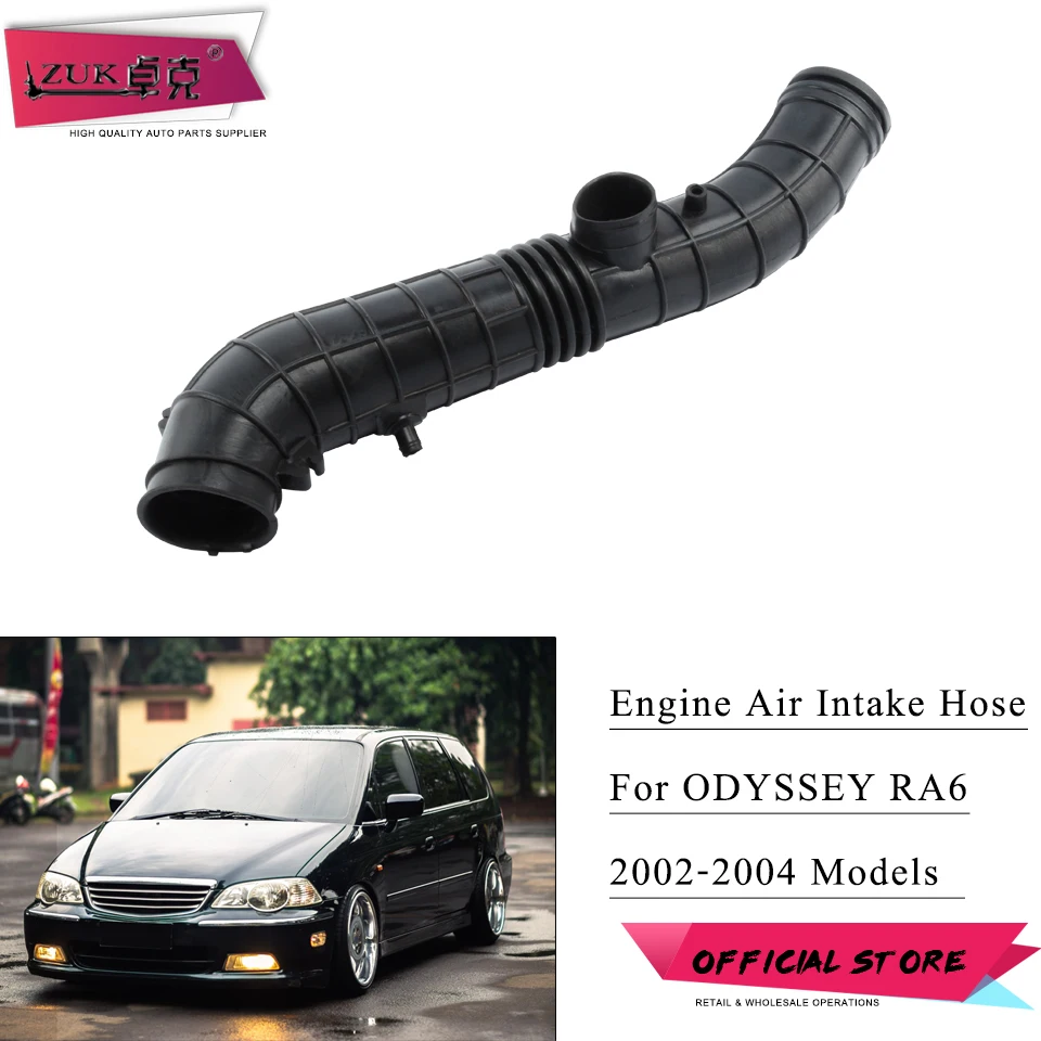 Manguera de aire de admisión de motor de coche de goma ZUK para HONDA ODYSSEY RA6 2002 2003 2004 2.3L OEM:17228-PFV-000
