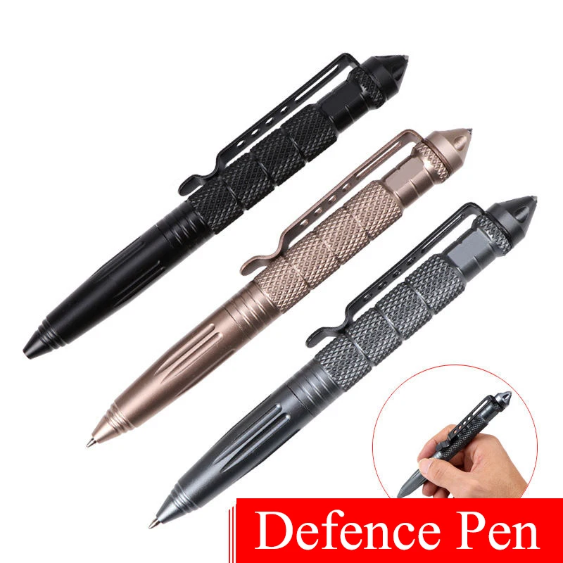 Dropshiping Defence Tactical Pen High Quality Aluminum Anti skid Portable Self Defense Pen steel Glass Breaker Survival Kit