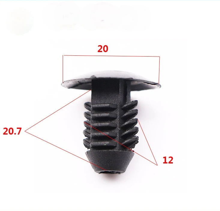 20Pcs Universal 12mm Hole Auto Fasteners Car Trunk Roof Plastic Rivets Clips Door Trim Panel Retainer