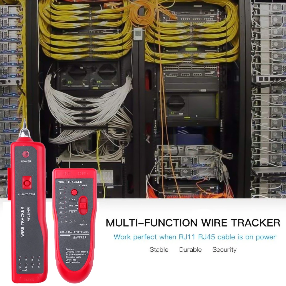 Network Cable Tester LAN Telephone Wire Tracker Diagnose Tone Tracer for STP UTP Cat5 Cat6 RJ45 RJ11 Detector Line Finder