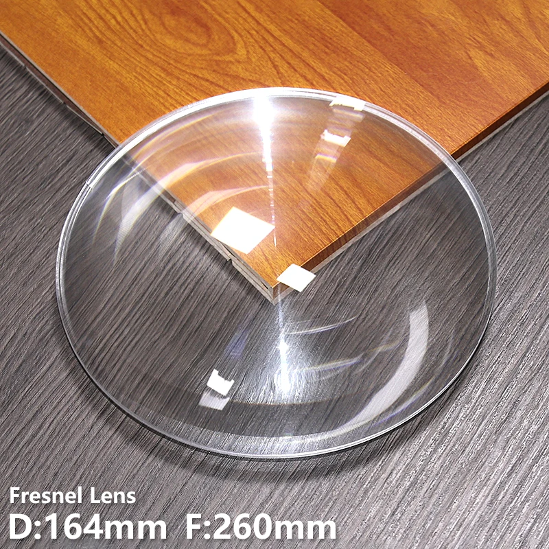 Fresnel lens D164mm for led lenses focal Magnifier spotlight DIY projector  Downlight Precision testing Optical experiment len