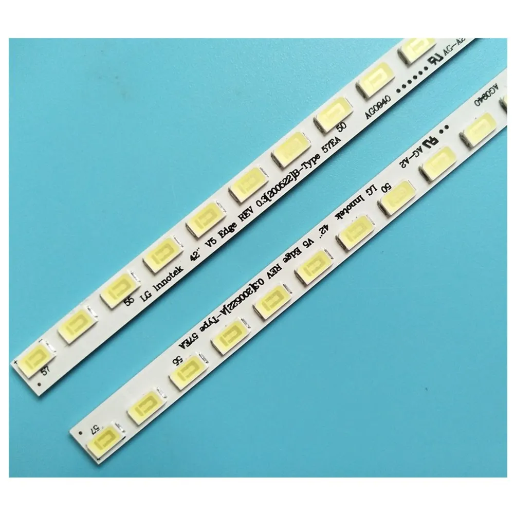 

LED Backlight strip 57 lamp For LG Lnnotek 42" Rev TV 42LE5300 42LE5500 3660L-0352A 3660L-0353A 42E70RG LC42EUH SC A1 LE42A300N