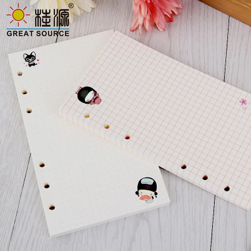 MQQ A6 Daily Planner Weekly Month Planner 2024 Loose Leaf Notebook Refill Paper Dot Grid Notebook White Paper Notebook(2PCS)