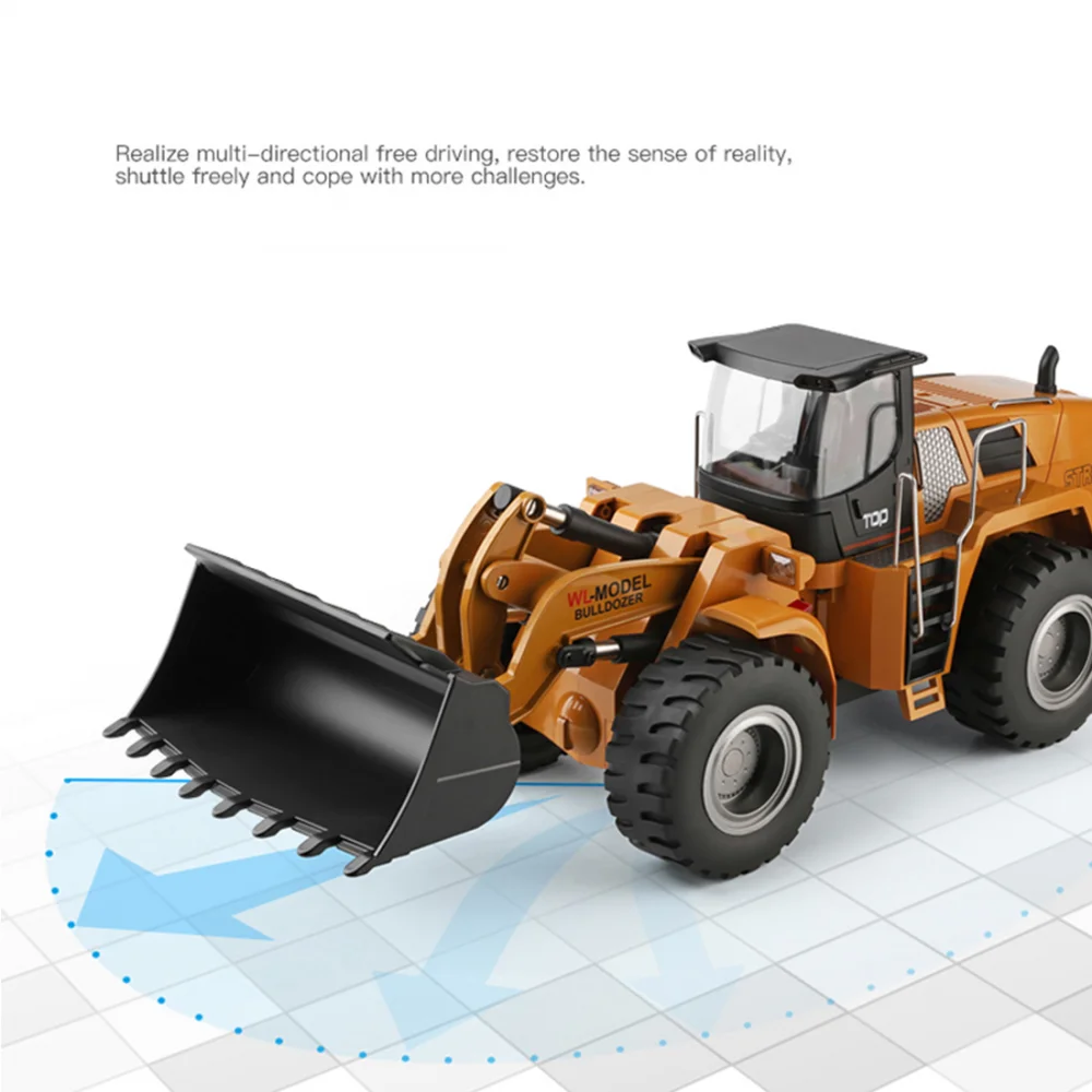 Xk Wltoys 14800 1/14 Rc Truck Bulldozer Metal Caterpillar Rc Car Model 10Ch Engineering Vehicle 2.4G Radio Controlled Electric