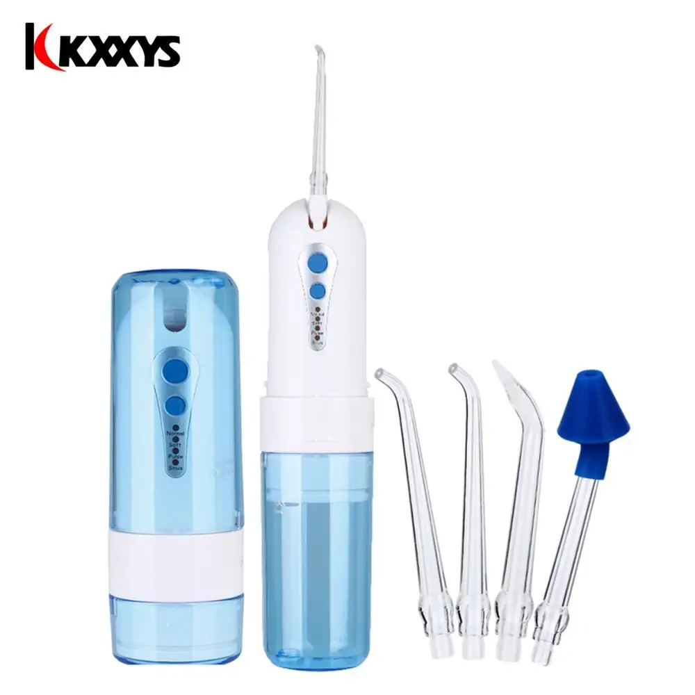 Destone Portatile Irrigatore Orale Pulizia Getto Elettrico Portatile di Acqua Flosser Collutorio 5 Jet Orale Irrigatore Nasale