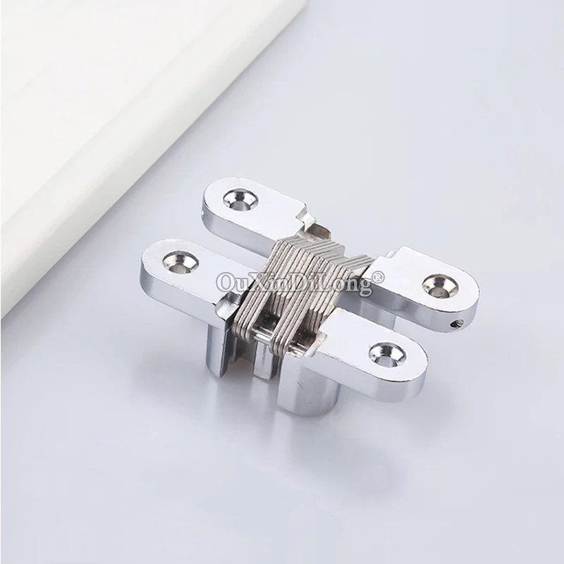 

Durable 10PCS Zinc Alloy Invisible Hidden Cross Door Hinges Concealed Folding Door Hinges DIY Project Hinges