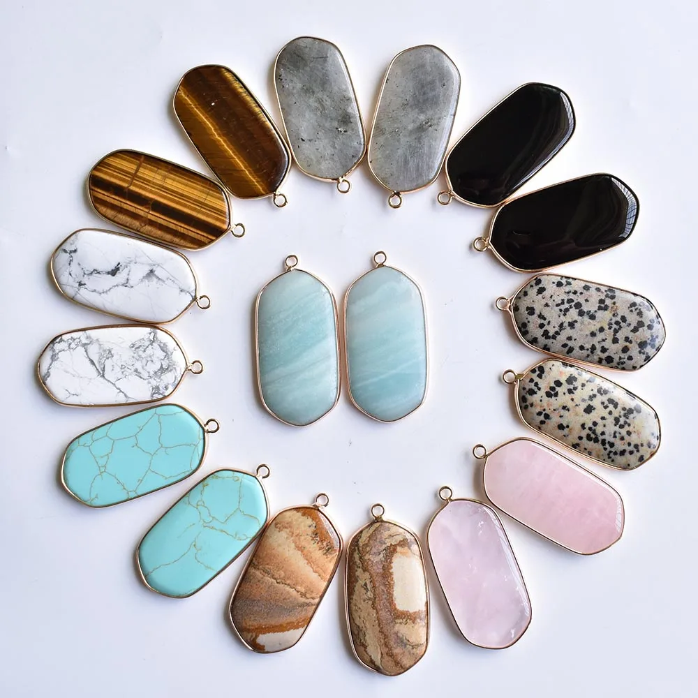 

Natural stone pendant connector Pendant Necklace Bracelet Earring connector accessories wholesale 8pcs/lot free shipping