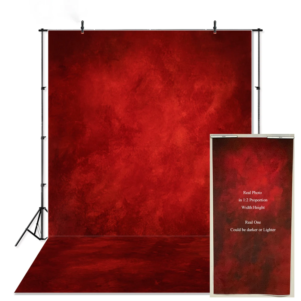 NeoBack Vinyl Misty Red Dark Old Master Abstract Photography Backdrop Photo Studio Professional Portrait Backgrounds