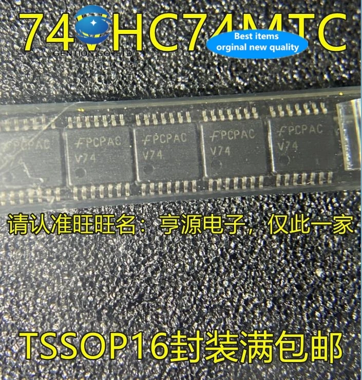 

30 PCS 100% new and orginal real stock 74 vhc74 74 vhc74mtcx silk-screen V74 TSSOP16 IC feet/logic IC