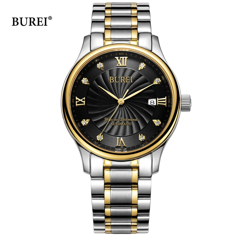 

BUREI Brand Automatic Business Watches Man Luxury Dress Mechanical Wristwatches for Men Waterproof Sapphire Clock Montre Homme