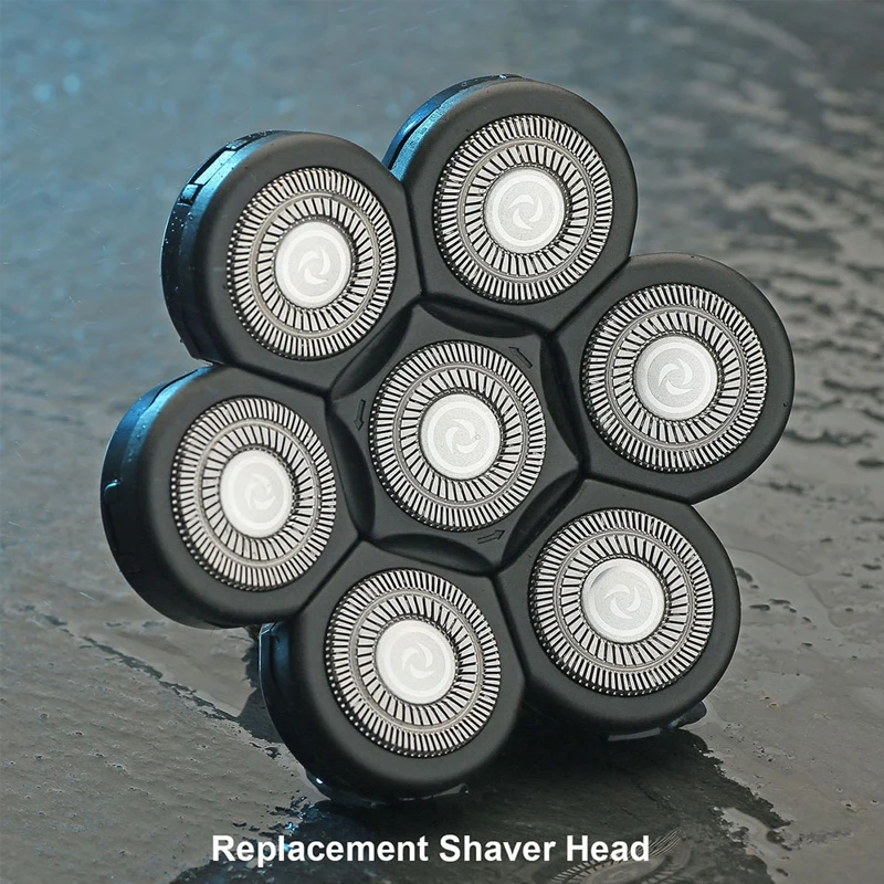 7 شفرات حلاقة استبدال رئيس 7D ماكينة حلاقة بشكل مستقل 7 القاطع العائمة شفرة ل أصلع الحلاقة الكهربائية الفولاذ المقاوم للصدأ شفرة فولاذية
