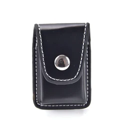 1Pc Black Windproof Cigarette Lighter Pouch Case Box Holder With Belt Loop Waist Bag High Leather Cover Men Box Holde