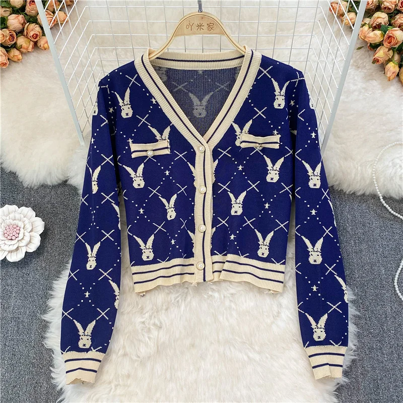 2024 Spring Autumn Knited Two Piece Set Women Clothing Sets Casual Long Sleeve Sweater Cardigan + Wide Leg Long Pants Suits