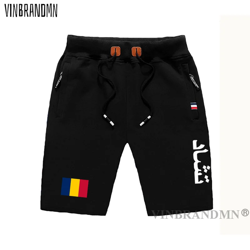 Мужские спортивные шорты с флагом, на молнии, из натурального хлопка