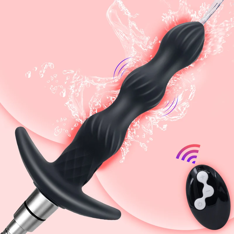 10 Speeds Shower Enema Vibrator Shower Enema Anal Cleaning Anus Vaginal Cleaner Douche Silicone Nozzle Bidet Tip Bidet sprayer