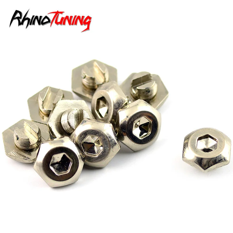 50pcs Wheel Rim Bolt Spike Rivets Nuts Rims Alloy Studs Lip Decoration Accessories