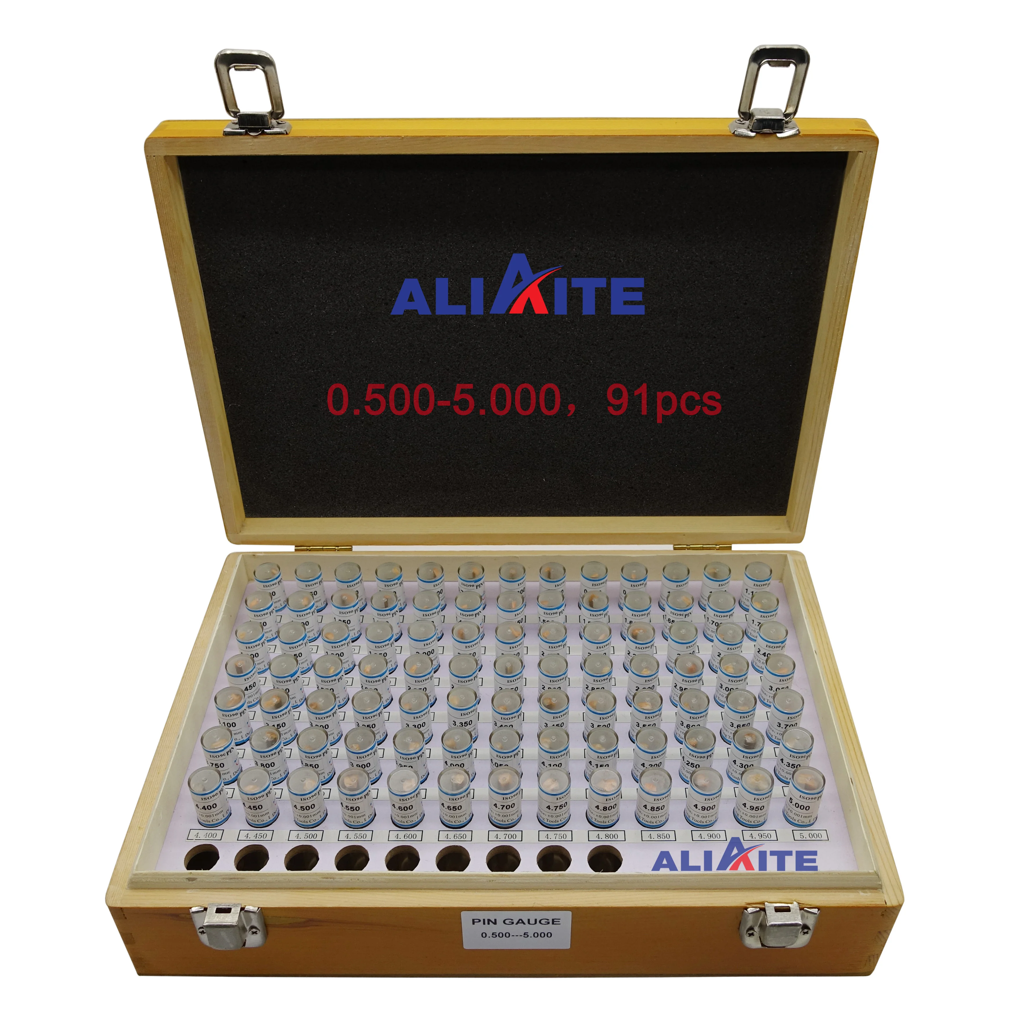 Imagem -03 - Aço Pin Gauge Conjunto 0.5005.000 Passo: 005 91 Pcs
