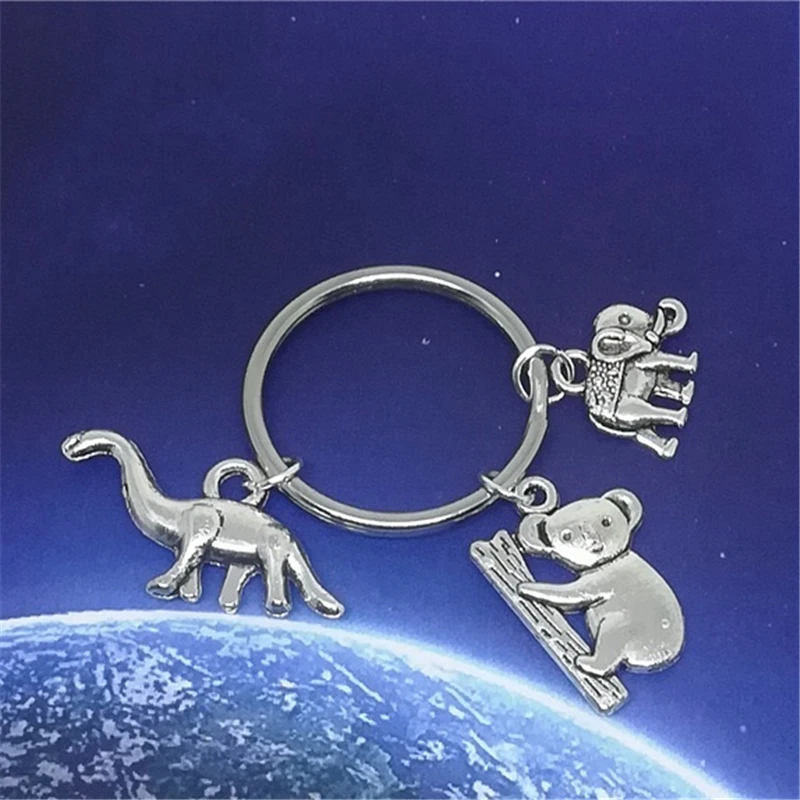 1 Pcs Creative Dinosaur Keychain Elephant Keychain Cute Koala Keychain Fantasy Gift, Cartoon Key Chain