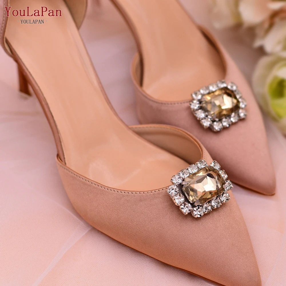 YouLasaupoudrer-Décorations de chaussures de mariage en cristal pour femmes, clips de chaussures, décor de charme de patients, accessoires de chaussures à la mode, X44, 2 pièces