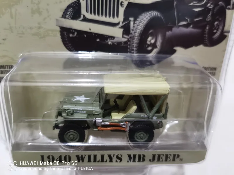 GREENLIGHT CARS 1:64 1940 willys MB 80th anniversary edition Collect alloy die-casting car model toys