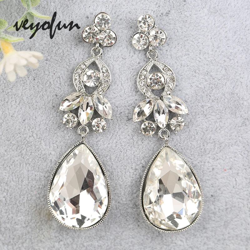 Veyofun Classic Cystal Drop Earrings Wedding Dangle Earrings Fashion Jewelry for Women Gift Wholesale