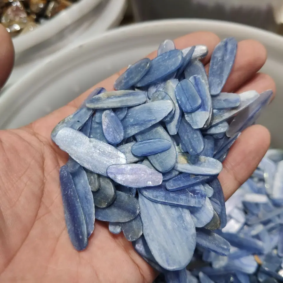 Natural Blue Kyanite Stone Quartz Crystal Gravel Tumbled Bulk Reiki Healing