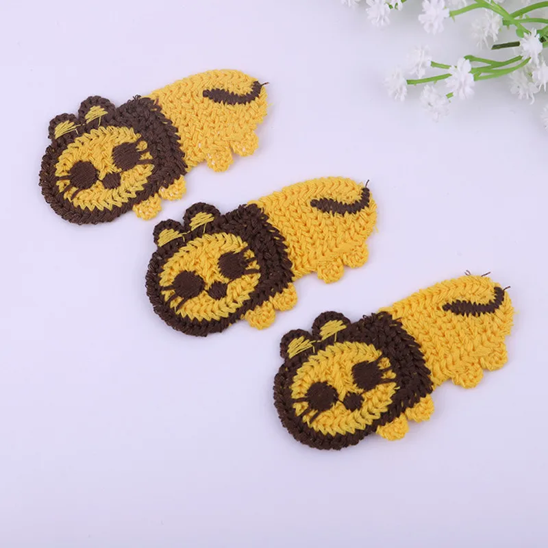 10PCS Nette Tier Schwein Huhn Pinguin Kaninchen Lion Applique Patch DIY Schule Tasche Kind Cartoon Tuch Aufkleber