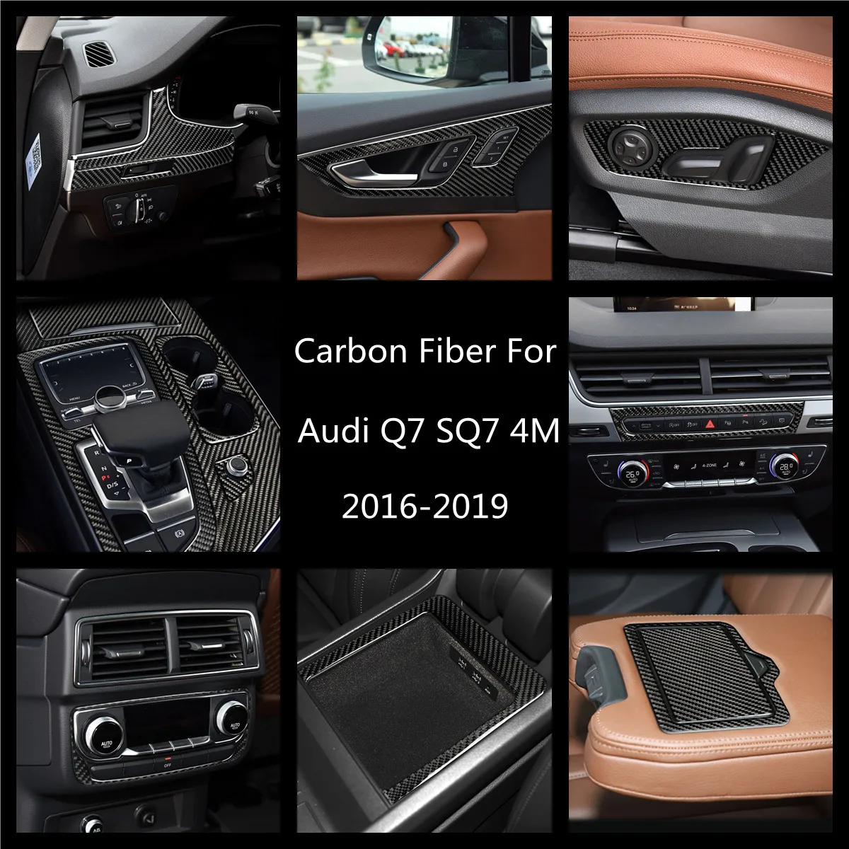 

Наклейка из углеродного волокна для Audi Q7, SQ7, 4 м, LHD/RHD, переключатель передач, декоративная отделка, наклейки, автомобильные аксессуары для стайлинга автомобиля