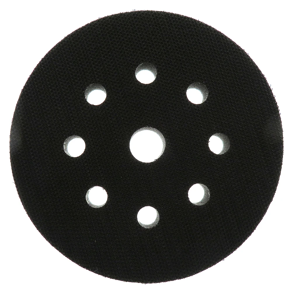 5 "9 หลุม 125 มม.อินเทอร์เฟซ Pad Hook และ LOOP Soft Foam Disc Pad สําหรับ Damping & ปกป้องแผ่นขัด (Pack of 5)