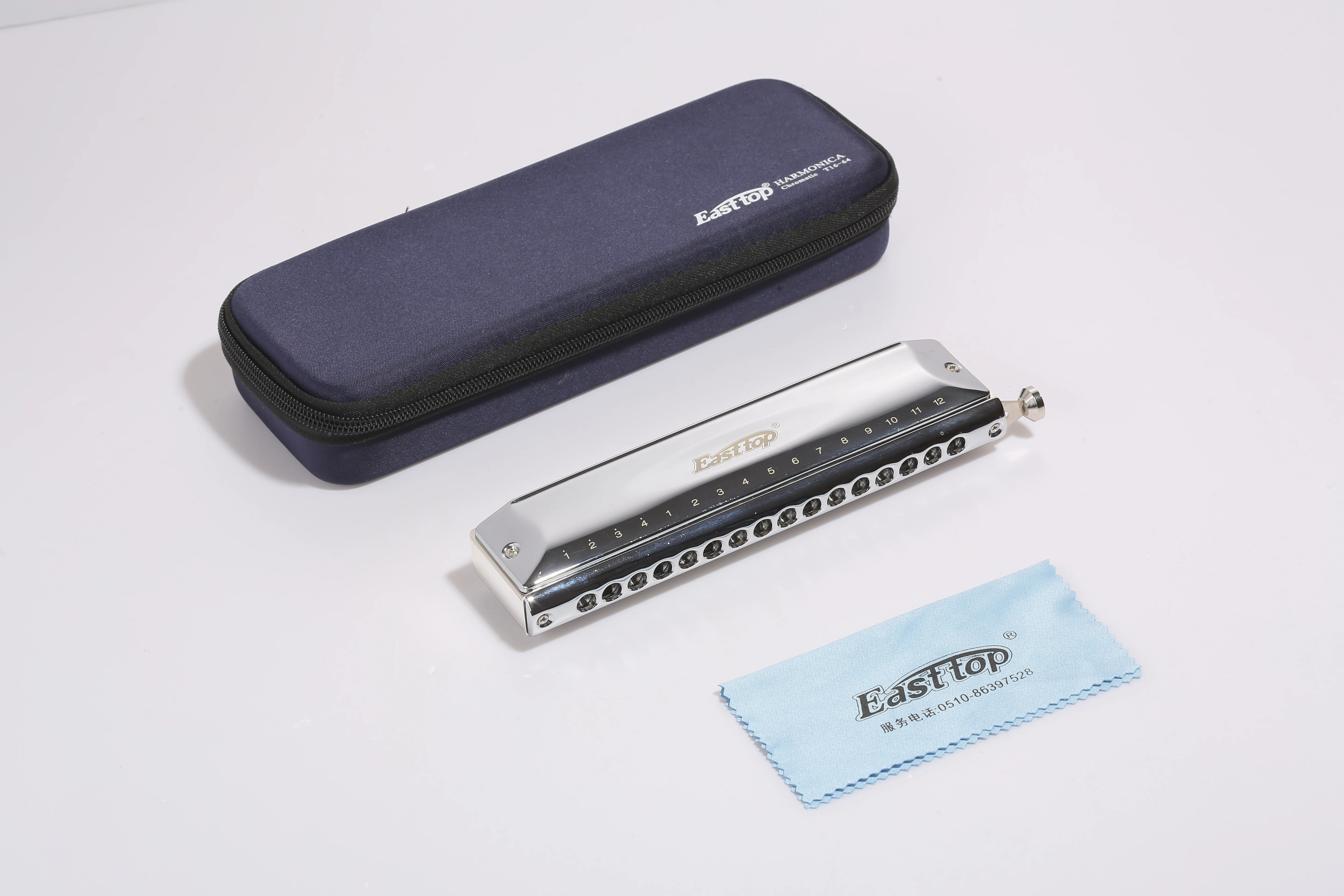 EASTTOP professional chromatic harmonica T16-64C 16holes brass comb chromatic, slide harmonica,good sound,silver color