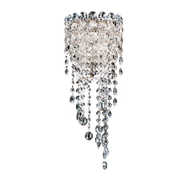 

Phube lighting Modern Crystal Wall Lamp Mirror Front Wall Sconce Light For Corridor Staircase Bedside Wall Lighting