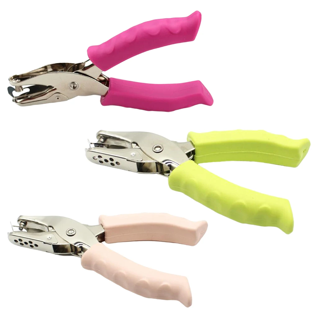 Handheld Hole Punch Tiny Shaped Circle Punchers Metal Single Hole Paper Punch for 8 Sheet Tags Clothing Ticket