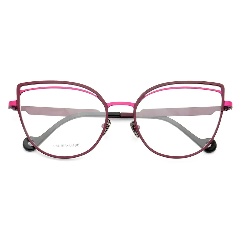 

Pure-Titanium Plate Spectacle Frame Square Two-Tone Avant-Garde Wacky Can Be Equipped with Myopic Anti Blue-Ray