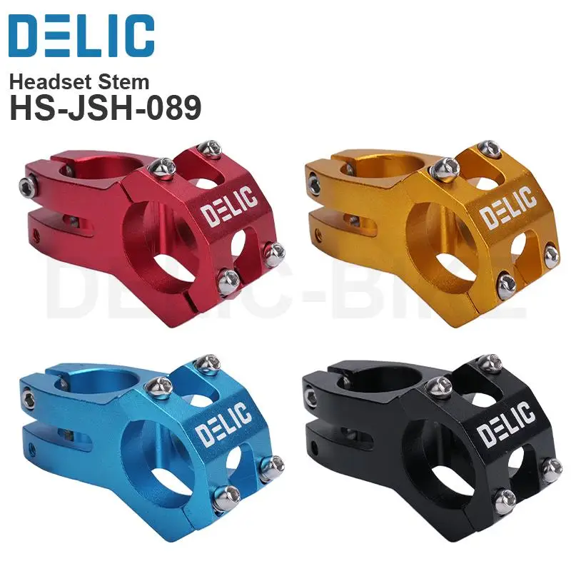 DELIC 31.8mmx28.6mm Headset Stem For MTB Short Length 45mm Aluminum Alloy Forging Colorful Black Blue Gold Red