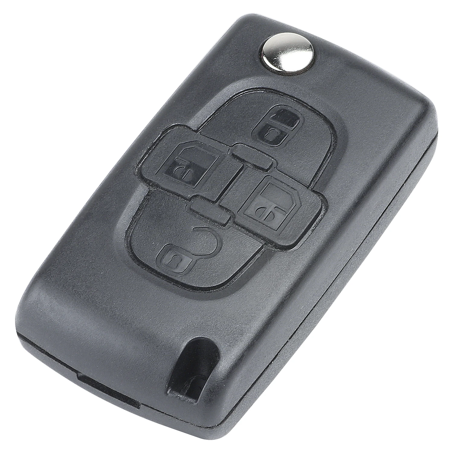 DIYKEY Flip Remote Key 4 Button ASK 433MHz PCF7961A ID46 Chip dla Peugeot 1007 dla Citroen C8 HU83 / VA2 Blade