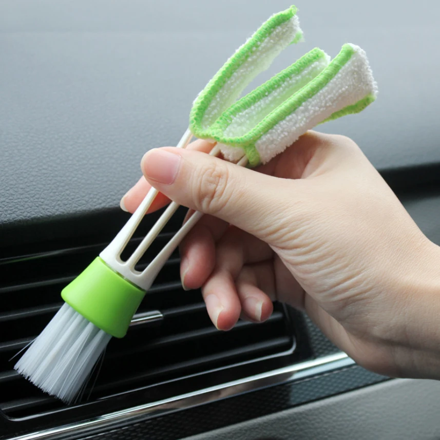 1Pc Car Cleaning Brush Car Air Conditioner Vent Slit Paint Cleaner Spot Rust Tar Spot Remover Blinds Keyboard Dusting Wash Brush