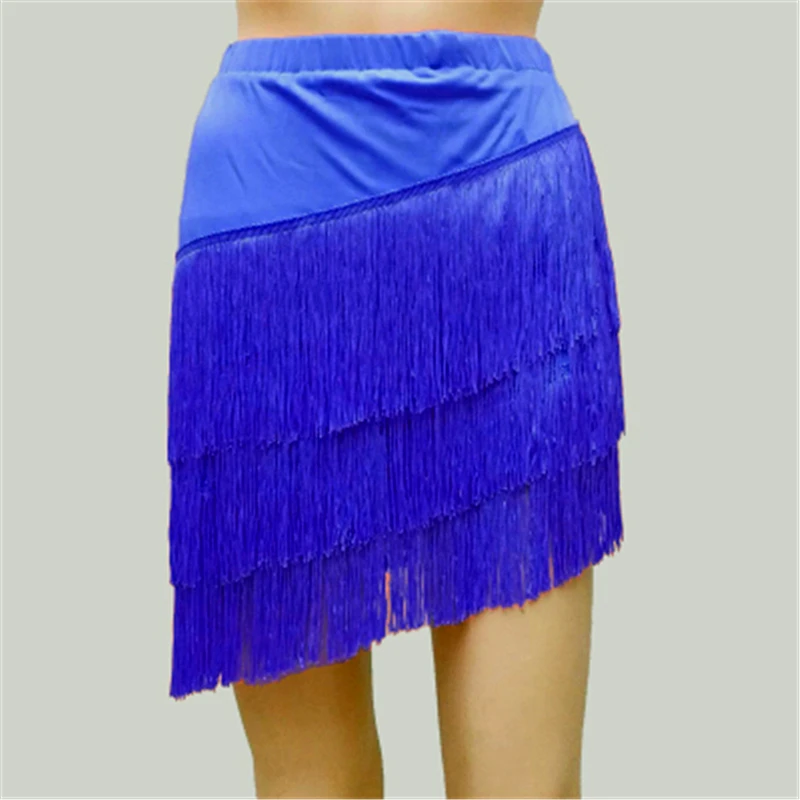 Latin Dance Skirt Sexy Women Chacha Samba Tango Layers Tassels Fringes Dresses Competition Performamnce Salsa Lady Latin Costume