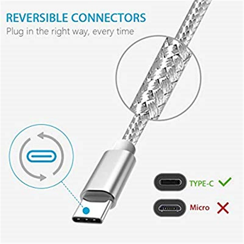 Loại C 1m Dài 2 M USB qucik sạc Dây USB C Cho Huawei P20 Lite Samsung Galaxy note 8 9 A5 A7 2017 S8 A40 S10 Sạc