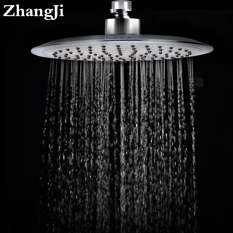 Zhang Ji Quality 20cm Big Rainfall Shower Head Stainless Steel Silica Gel Hole Bathroom Shower Head Water Saving Spray Nozzle