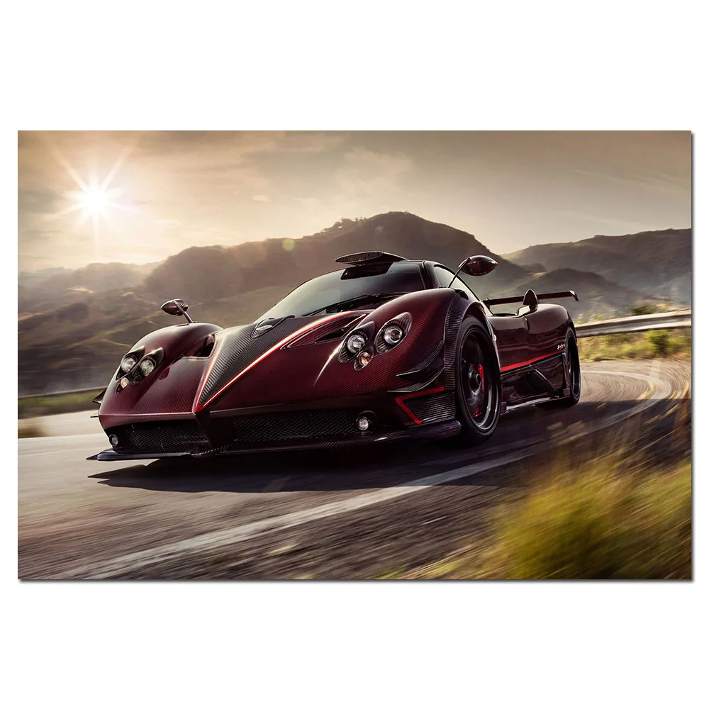 Zonda Fantasma Evo Supercar Pôster e Impressão Arte de Parede Pintura em Tela Imagem de Parede para Decoração de Sala de Estar