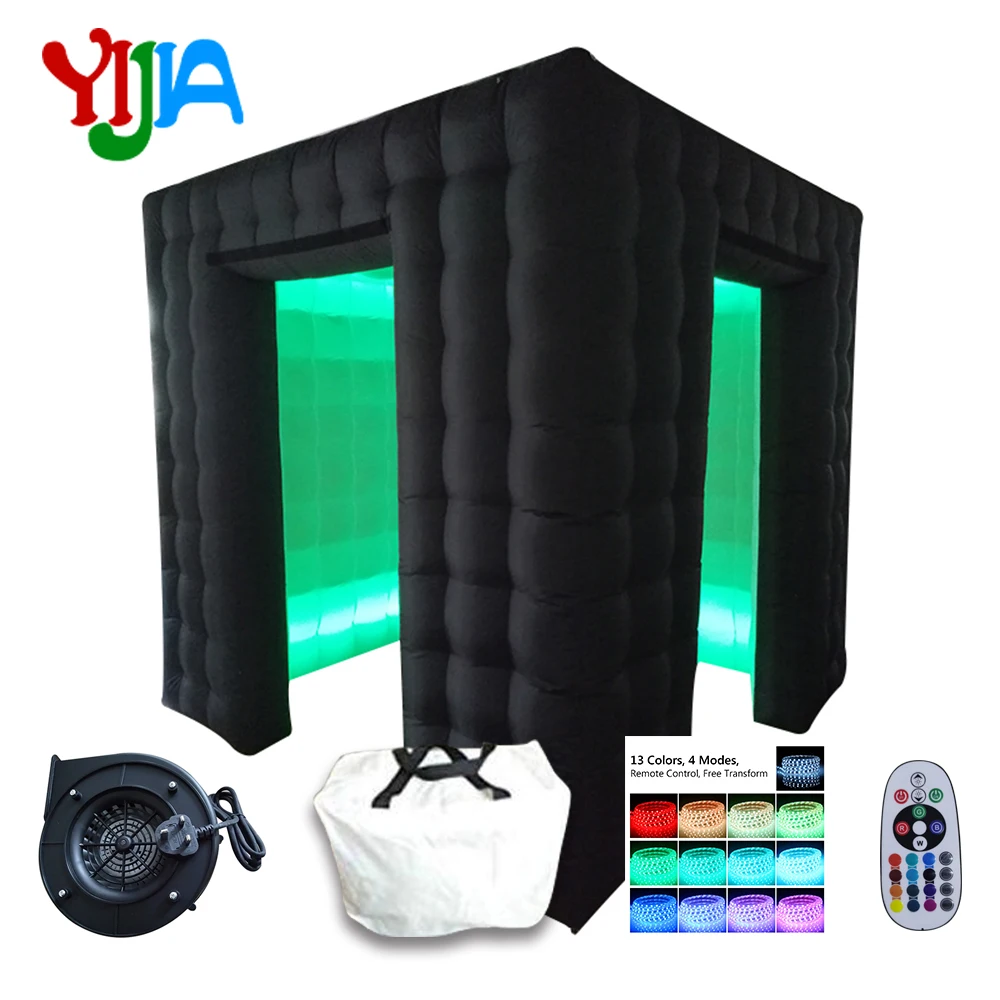 

Large Size 10FT /3m Fit 360 Booth Enclosure Inflatable Photo Booth Tent With Led Lights For Party Wedding Event Decoration