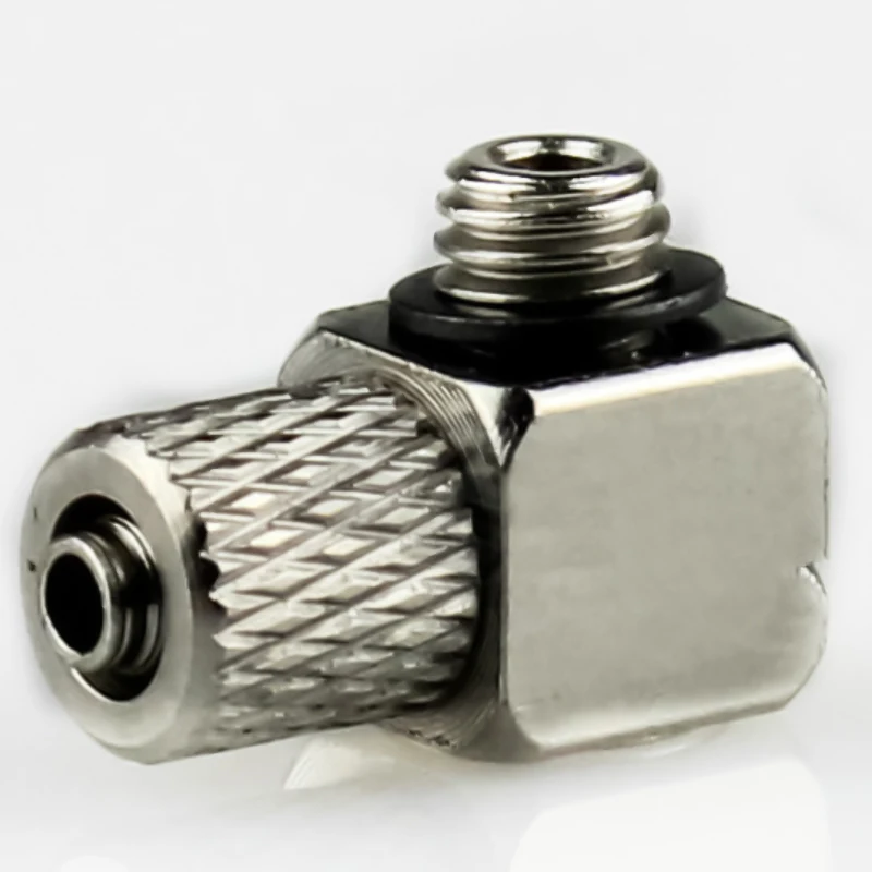 20 Pieces M5 - 4mm Elbow Pneumatic Pipe Air Hose Quick Fitting Mini Connector Iron