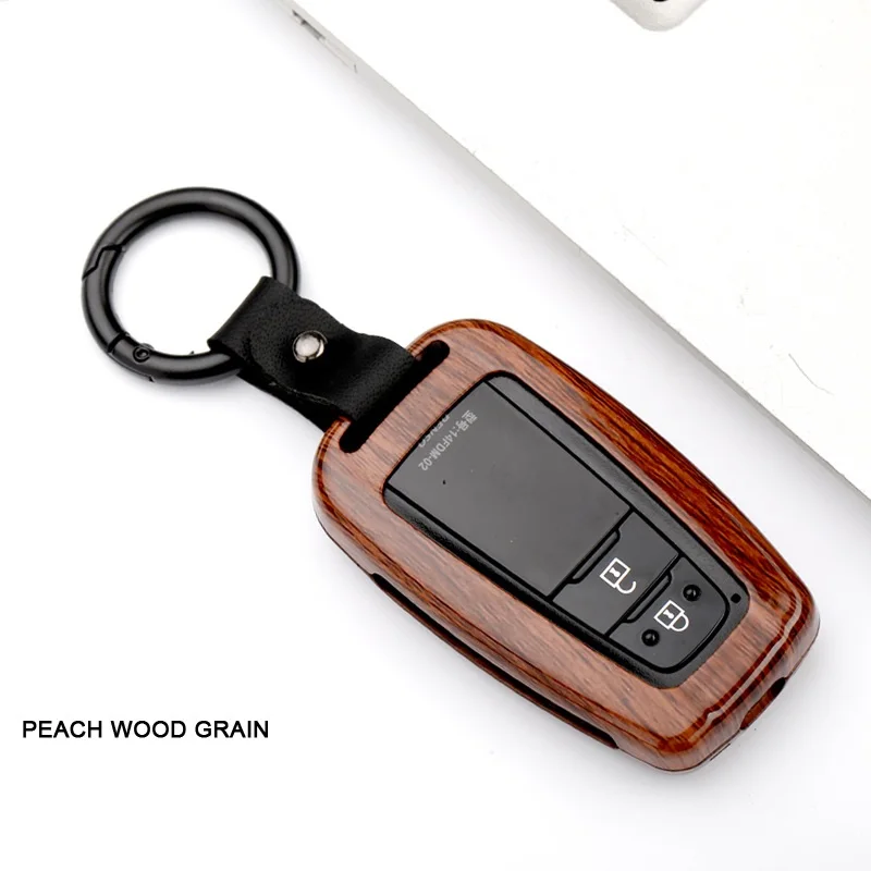 Carbon fiber Alloy Remote car Key Cover Case For Toyota CHR C-HR Prado Prius Camry Corolla RAV4 2018 2019 2020 Accessories