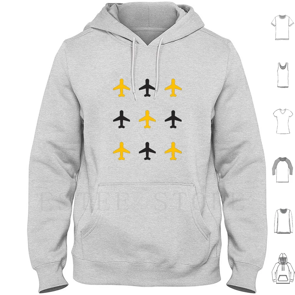 Airplanes Hoodies Long Sleeve Aviation Airplane Airplane Plane Sky Flight Flying Pilot Pilots Flight Attendant Airport