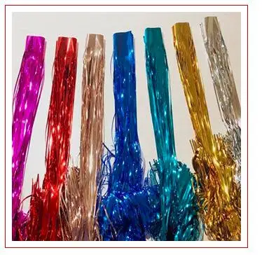 1 * 2m Metal Foil Edge Shiny Rain Curtain Birthday Party Wedding Decoration Photography Background Line Curtain Photo Props