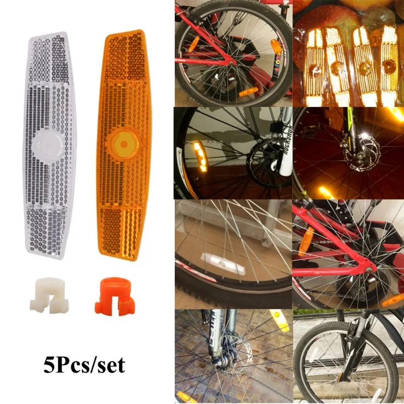 5pcs/set Bike Spoke Reflector Safety Warning Light Safety Wheel Rim Reflective Lamp Bicycle Accessories