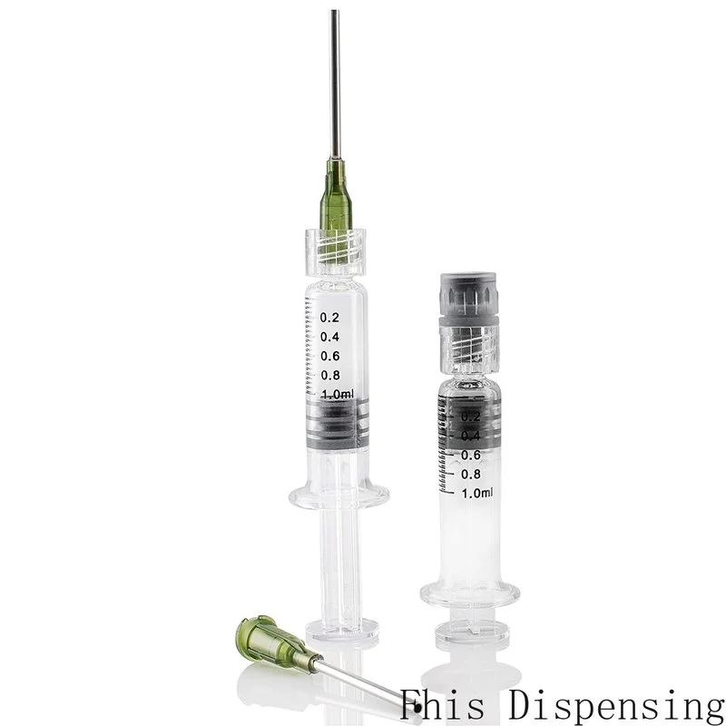 1ml Capacity Borosilicate Glass Luer Lock Syringe with Bonus 14G Blunt Tip Non Hypodermic Needles