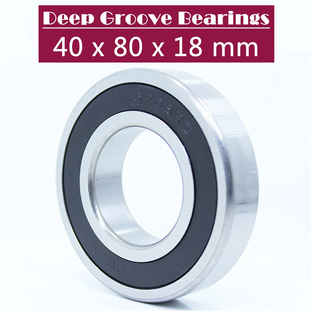 6208RS Bearing ( 1 PC ) 40*80*18 mm Deep Groove 6208-2RS Ball Bearings 6208RZ 180208 RZ RS 6208 2RS EMQ Quality