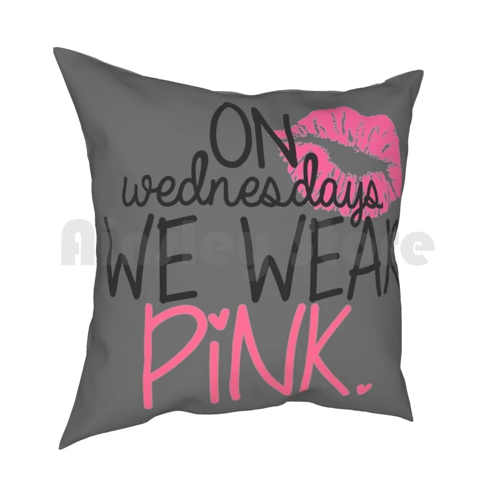 On Wednesdays We Wear Pink Pillow Case Printed Home Soft DIY Pillow cover On Wednesdays We Wear Pink Pink Mean Girls Girl