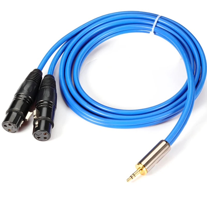 

OFC Audio Cable Mini Jack 3.5mm to Dual XLR Female for PC Headphone Sound Mixer AMP 3.5 to 2 XLR 3 Pin F Hifi Cable 1M 2M 3M 5M